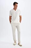 DeFacto Relax Fit Rahat Kesim Geniş Paça Keten Karışımlı Yazlık Kumaş Pantolon B1043AX24SMBG228