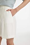 DeFacto Yüksek Bel Geniş Paça Şort D1198AX24SMWT34