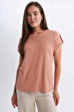 DeFacto Regular Fit Bisiklet Yaka Kısa Kollu Tişört D3198AX24HSBR478