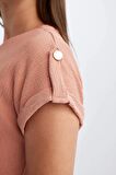 DeFacto Regular Fit Bisiklet Yaka Kısa Kollu Tişört D3198AX24HSBR478