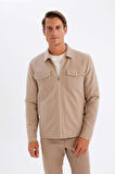 DeFacto Slim Fit Polo Yaka Astarlı Ceket Mont Y4458AZ24AUBG216