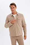 DeFacto Slim Fit Polo Yaka Astarlı Ceket Mont Y4458AZ24AUBG216