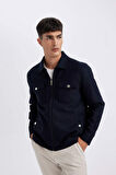 DeFacto Slim Fit Polo Yaka Astarlı Ceket Mont Y4458AZ24AUNV106