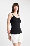 DeFacto Pamuklu İnce Askılı Siyah İç Atlet-Fall in Love M6858AZ24AUBK81