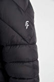 DeFactoFit Şişme Mont Su İtici Rüzgar Geçirmez Slim Fit Dar Kesim Kapüşonlu Fermuarlı Cepli A3034AX24AUBK81