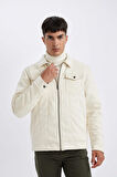 DeFacto Slim Fit Gömlek Yaka Süet Mont A3254AX24AUER91