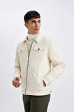 DeFacto Slim Fit Gömlek Yaka Süet Mont A3254AX24AUER91