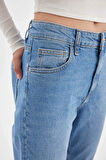 DeFacto Lina Comfort Mom Yüksek Bel Bilek Boy Jean Yıkamalı Pantolon C7613AX24AUNM39