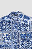 DeFacto Oversize Fit Desenli Kısa Kollu Gömlek C8731AX24SMBE114
