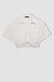 DeFacto Cropped Fit Gömlek Yaka Twill Kısa Kollu Bluz C7799AX24SMER105