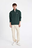 DeFacto Comfort Regular Fit Rahat Kalıp Fermuarlı Dik Yaka Baskılı Sweatshirt C6132AX24AUGN536