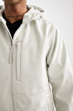 DeFactoFit Softshell Mont Su İtici Rüzgara Karşı Koruyan Kapüşonlu Fermuarlı Cepli A2122AX24AUGR493