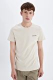 DeFacto Slim Fit Bisiklet Yaka Baskılı Kısa Kollu Tişört C3947AX24SMBG700