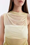 DeFacto Slim Fit Dar Kesim Degaje Yaka Degrade Tül Atlet C9322AX24SMYL512