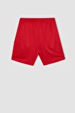 DeFactoFit Standart Fit Sporcu Kısa Paça Ağır Kumaş Şort C1750AX24SMRD303