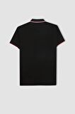 DeFactoFit Standart Fit Baskılı Kısa Kollu Sporcu Ağır Kumaş Polo Tişört C1749AX24SMBK81