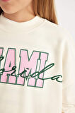 DeFacto Kız Çocuk Baskılı Sweatshirt Eşofman Altı 2'li Takım C7777A824AUER233