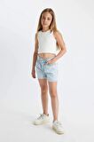 DeFacto Kız Çocuk Jean Şort C9519A824SMNM63