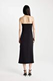 DeFacto Bodycon Straplez Siyah Midi Abiye Elbise D0985AX24SMBK81
