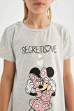 DeFacto Kız Çocuk Disney Mickey & Minnie Kısa Kollu Elbise D1426A824SMGR93