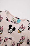 DeFacto Kız Bebek 2'li Takım Disney Mickey & Minnie Fitilli Kaşkorse Kısa Kollu Elbise Külot D0795A524HSPN344