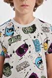 DeFacto Erkek Çocuk Marvel Comics Pijama Takımı Kısa Kollu Üst Şort D1219A824SMGR107