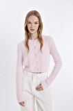 DeFacto Coool Slim Fit Dar Kesim Bisiklet Yaka Triko Hırka Z9318AZ24WNPN83