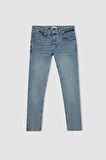 DeFacto Carlo Skinny Fit Ekstra Dar Kalıp Normal Bel Ekstra Dar Paça Jean Pantolon D1821AX24SMNM63