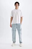 DeFacto Wide Leg Fit Geniş Kalıp Normal Bel Geniş Paça Jean Pantolon D2214AX24SMNM39