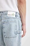 DeFacto Wide Leg Fit Geniş Kalıp Normal Bel Geniş Paça Jean Pantolon D2214AX24SMNM39