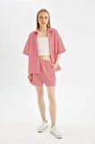 DeFacto Coool Regular Fit Normal Bel Kısa Paça Poplin Şort D3469AX24HSRD93