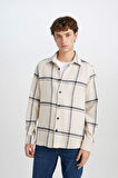 DeFacto Modern Fit Polo Yaka Oduncu Uzun Kollu Gömlek Y1692AZ24WNBG74