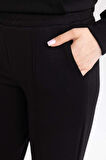 DeFacto Regular Fit Rahat Kalıp Basic Düz Fitilli Çift Cepli Casual Siyah Pantolon B0044AX24AUBK81
