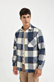 DeFacto Regular Fit Polo Yaka Kareli Oduncu Flanel Uzun Kollu Gömlek Y1702AZ24WNIN120