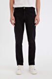 DeFacto Pedro Slim Fit Dar Kalıp Normal Bel Dar Paça Siyah Jean Pantolon R8788AZ25SPNM40