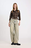 Coool Oversize Fit Kareli Flanel Uzun Kollu Oduncu Ceket Gömlek