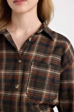 Coool Oversize Fit Kareli Flanel Uzun Kollu Oduncu Ceket Gömlek
