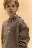 DeFacto Erkek Çocuk Oversize Geniş Kalıp Baskılı Kapüşonlu Sweatshirt D5344A824WNBN579