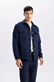 Regular Fit Polo Yaka Gömlek Ceket