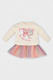 DeFacto Kız Bebek Unicorn Baskılı Uzun Kollu Kalın Tütülü Sweat Elbise D5621A524WNER233