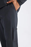 DeFactoFit Sporcu Jogger Eşofman Altı Standart Fit Beli Bağcıklı Basic Düz Lastikli Paça Cepli D1901AX24AUAR231