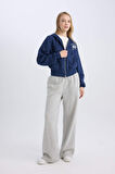 DeFacto Coool Wide Leg Geniş Bol Paça Eşofman Altı Beli Lastikli Bağcıklı Cepli Basic Düz B3345AX24WNGR210