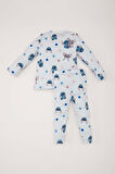 Kız Bebek Pijama Takımı Disney Lilo & Stitch Bisiklet Yaka Uzun Kollu Fitilli Kaşkorse Üst Beli Lastikli Uzun Alt