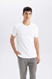 DeFacto Slim Fit Dar Kesim Bisiklet Yaka Basic Düz Kısa Kollu Tişört M6608AZ25SPER105