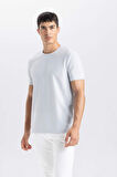 DeFacto Slim Fit Dar Kesim Bisiklet Yaka Basic Düz Kısa Kollu Tişört M6608AZ25SPGR91