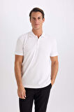 DeFacto Slim Fit Dar Kesim Kısa Kollu Pamuklu Basic Düz Polo Tişört M6609AZ25SPWT34