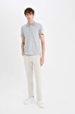 DeFacto Slim Fit Dar Kesim Kısa Kollu Pamuklu Modal Karışımlı Basic Düz Polo Tişört M6609AZ25SPGR130