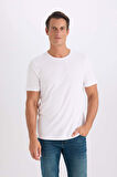 DeFacto Slim Fit Dar Kesim Bisiklet Yaka Modal Karışımlı Pamuklu Basic Düz Kısa Kollu Tişört M6606AZ25SPWT34