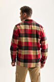 DeFacto Regular Fit Polo Yaka Kareli Oduncu Flanel Uzun Kollu Gömlek D7190AXNSBR59