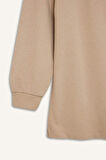 DeFacto Regular Fit Yarım Fermuarlı Dik Yaka Selanik Kumaş Basic Düz Uzun Kollu Tunik B4306AX24WNBG718